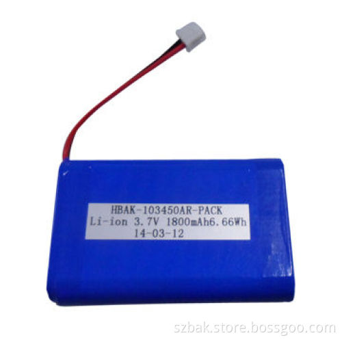 Li-ion Battery with 3.7V Voltage and 1800mAh Current
